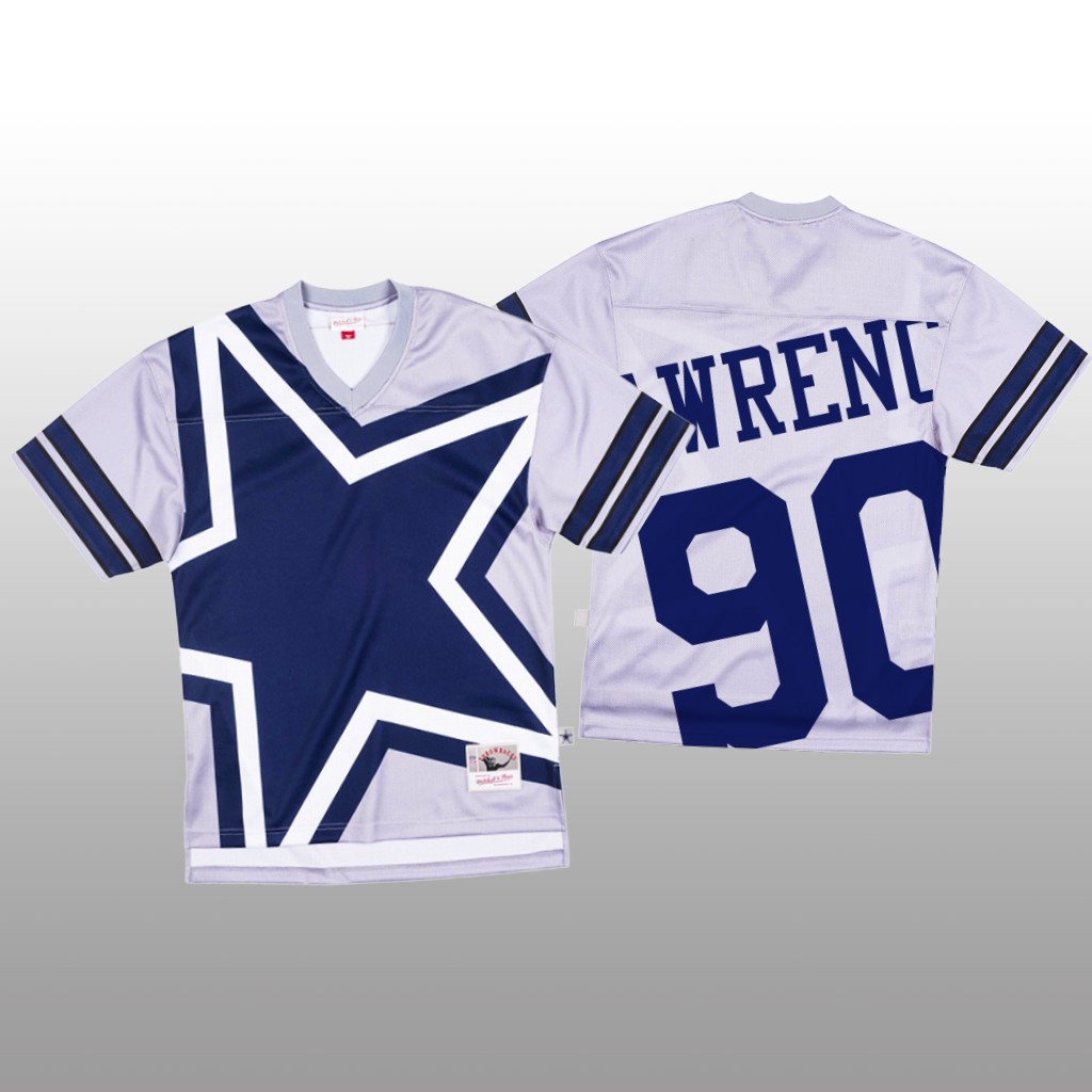 Dallas Cowboys #90 Demarcus Lawrence White Men's Mitchell & Nell Big Face Fashion Limited Jersey cheap jerseys for sale - CheapJerseys.Shop