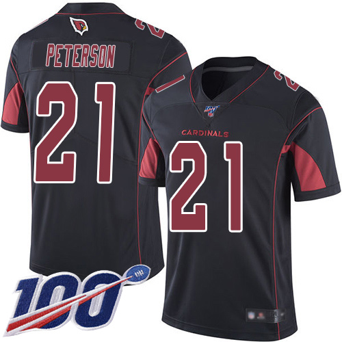 Cardinals #21 Patrick Peterson Black Men's Stitched Limited Rush 100th Season Jersey cheap jerseys for sale - CheapJerseys.Shop