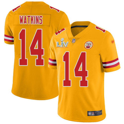 Kansas City Chiefs #14 Sammy Watkins Gold Men's Super Bowl LV Bound Stitched Limited Inverted Legend Jersey Men's cheap jerseys for sale - CheapJerseys.Shop