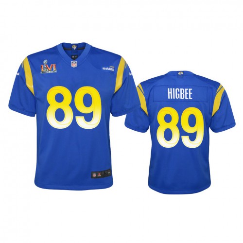 Los Angeles Los Angeles Rams #89 Tyler Higbee Youth Super Bowl LVI Patch Game Jersey - Royal Youth cheap jerseys for sale - CheapJerseys.Shop