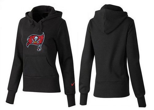 Women's Tampa Bay Buccaneers Logo Pullover Hoodie Black cheap jerseys for sale - CheapJerseys.Shop