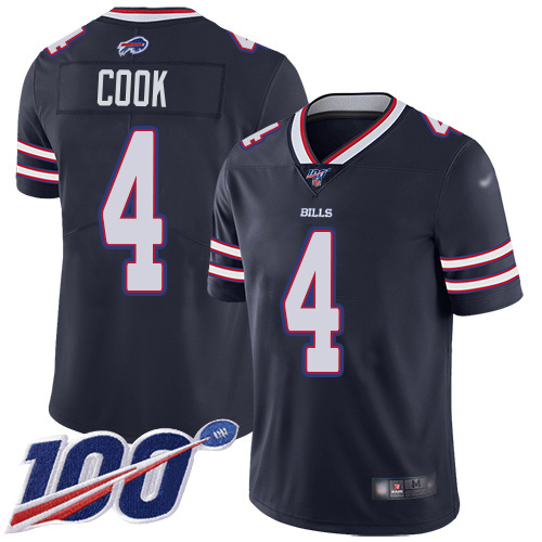 Bills #4 James Cook Navy Men's Stitched Limited Inverted Legend 100th Season Jersey cheap jerseys for sale - CheapJerseys.Shop
