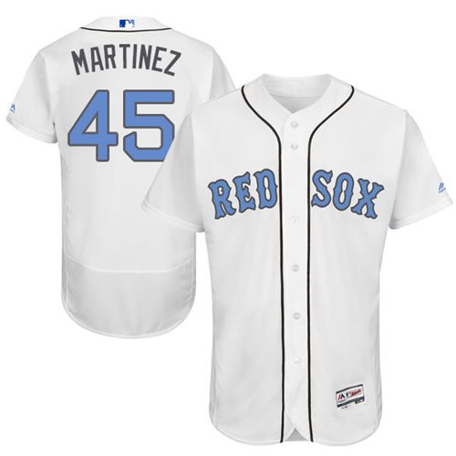 Boston Red Sox #45 Pedro Martinez White Flexbase Authentic Collection Father's Day Stitched Jersey Men's cheap jerseys for sale - CheapJerseys.Shop