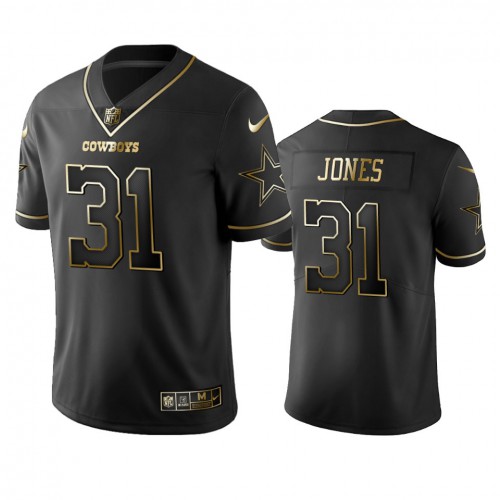 Dallas Cowboys #31 Byron Jones Black Golden Limited Edition Stitched Jersey Men's cheap jerseys for sale - CheapJerseys.Shop