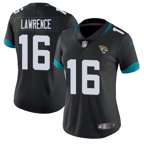 Jaguars #16 Trevor Lawrence Black Team Color Women's Stitched Vapor Untouchable Limited Jersey cheap jerseys for sale - CheapJerseys.Shop