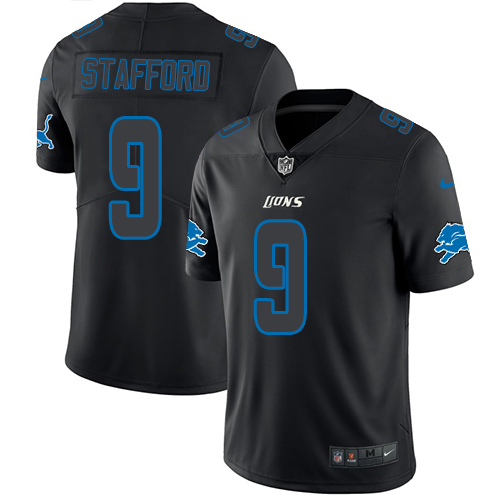 Detroit Lions #9 Matthew Stafford Black Men's Stitched Limited Rush Impact Jersey Men's cheap jerseys for sale - CheapJerseys.Shop