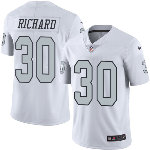 Las Vegas Raiders #30 Jalen Richard White Men's Stitched Limited Rush Jersey Men's cheap jerseys for sale - CheapJerseys.Shop