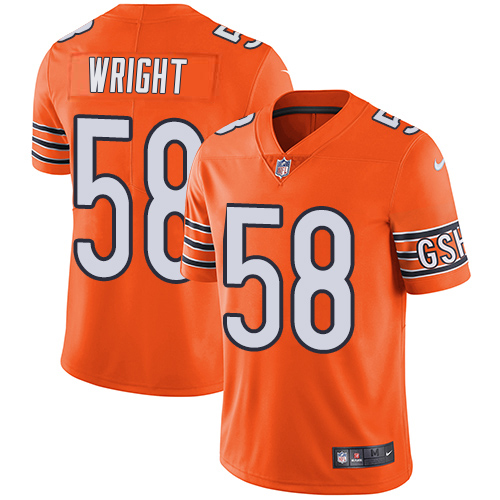 Bears #58 Darnell Wright Orange Men's Stitched Limited Rush Jersey cheap jerseys for sale - CheapJerseys.Shop