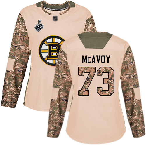 Boston Bruins #73 Charlie McAvoy Camo Authentic 2017 Veterans Day Stanley Cup Final Bound Women's Stitched Jersey Womens cheap jerseys for sale - CheapJerseys.Shop