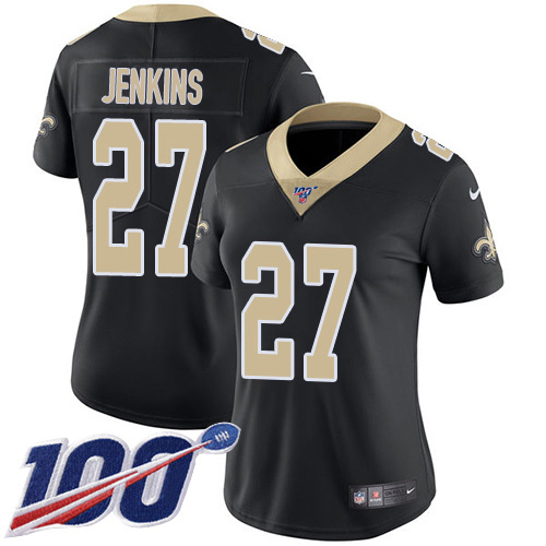 New Orleans Saints #27 Malcolm Jenkins Black Team Color Women's Stitched 100th Season Vapor Untouchable Limited Jersey Womens cheap jerseys for sale - CheapJerseys.Shop