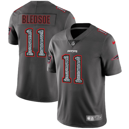 New England Patriots #11 Drew Bledsoe Gray Static Men's Stitched Vapor Untouchable Limited Jersey Men's cheap jerseys for sale - CheapJerseys.Shop