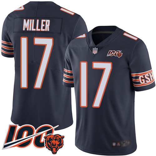 Chicago Bears #17 Anthony Miller Navy Blue Team Color Youth Stitched 100th Season Vapor Limited Jersey Youth cheap jerseys for sale - CheapJerseys.Shop