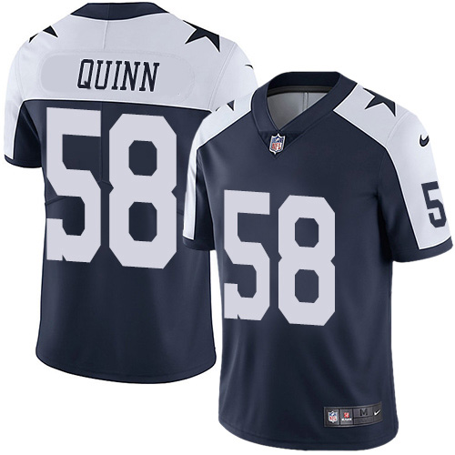 Dallas Cowboys #58 Robert Quinn Navy Blue Thanksgiving Men's Stitched Vapor Untouchable Limited Throwback Jersey Men's cheap jerseys for sale - CheapJerseys.Shop