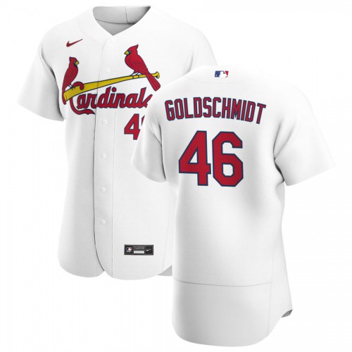 St. Louis St.Louis Cardinals #46 Paul Goldschmidt Men's White Home 2020 Authentic Player Jersey Men's cheap jerseys for sale - CheapJerseys.Shop