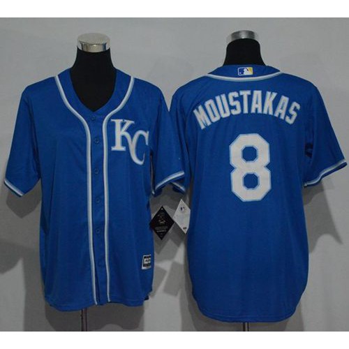 Kansas City Royals #8 Mike Moustakas Blue Cool Base Stitched Youth Jersey Youth cheap jerseys for sale - CheapJerseys.Shop
