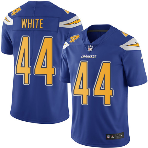 Los Angeles Chargers #44 Kyzir White Electric Blue Men's Stitched Limited Rush Jersey Men's cheap jerseys for sale - CheapJerseys.Shop