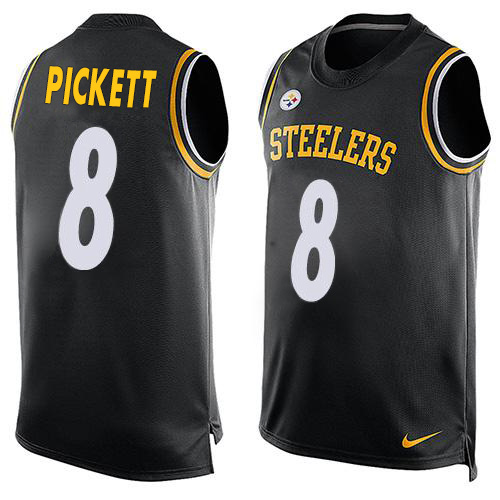 Steelers #8 Kenny Pickett Black Team Color Men's Stitched Limited Tank Top Jersey cheap jerseys for sale - CheapJerseys.Shop