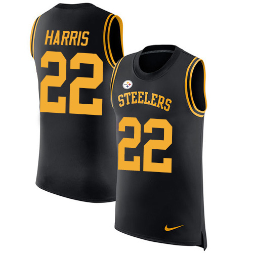 Steelers #22 Najee Harris Black Team Color Men's Stitched Limited Rush Tank Top Jersey cheap jerseys for sale - CheapJerseys.Shop