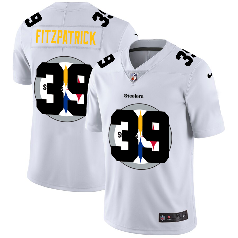 Pittsburgh Steelers #39 Minkah Fitzpatrick White Men's Team Logo Dual Overlap Limited Jersey cheap jerseys for sale - CheapJerseys.Shop
