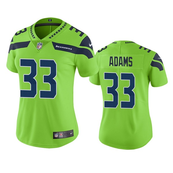 Seattle Seahawks #33 Jamal Adams Women's Green Color Rush Stitched Jersey cheap jerseys for sale - CheapJerseys.Shop