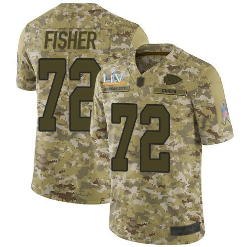 Kansas City Chiefs #72 Eric Fisher Camo Youth Super Bowl LV Bound Stitched Limited 2018 Salute To Service Jersey Youth cheap jerseys for sale - CheapJerseys.Shop