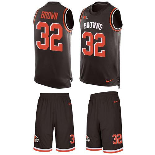 Browns #32 Jim Brown Brown Team Color Men's Stitched Limited Tank Top Suit Jersey cheap jerseys for sale - CheapJerseys.Shop