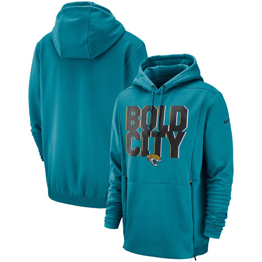 Jacksonville Jaguars Sideline Local Lockup Performance Pullover Hoodie Teal cheap jerseys for sale - CheapJerseys.Shop
