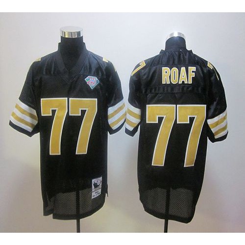 Mitchell And Ness New Orleans Saints #77 Willie Roaf Black Stitched Jersey Men's cheap jerseys for sale - CheapJerseys.Shop