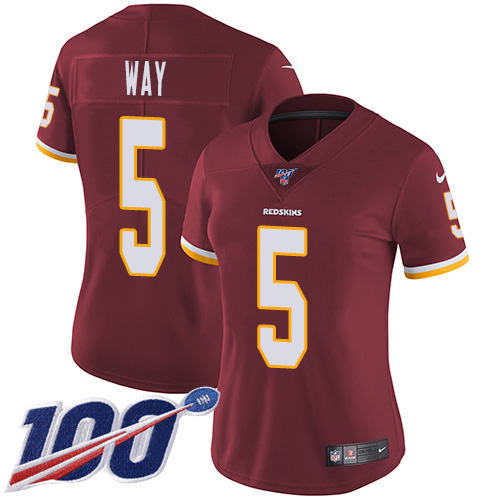 Washington Commanders #5 Tress Way Burgundy Team Color Women's Stitched 100th Season Vapor Untouchable Limited Jersey Womens cheap jerseys for sale - CheapJerseys.Shop