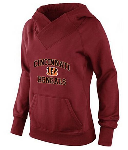 Women's Cincinnati Bengals Heart & Soul Pullover Hoodie Red cheap jerseys for sale - CheapJerseys.Shop