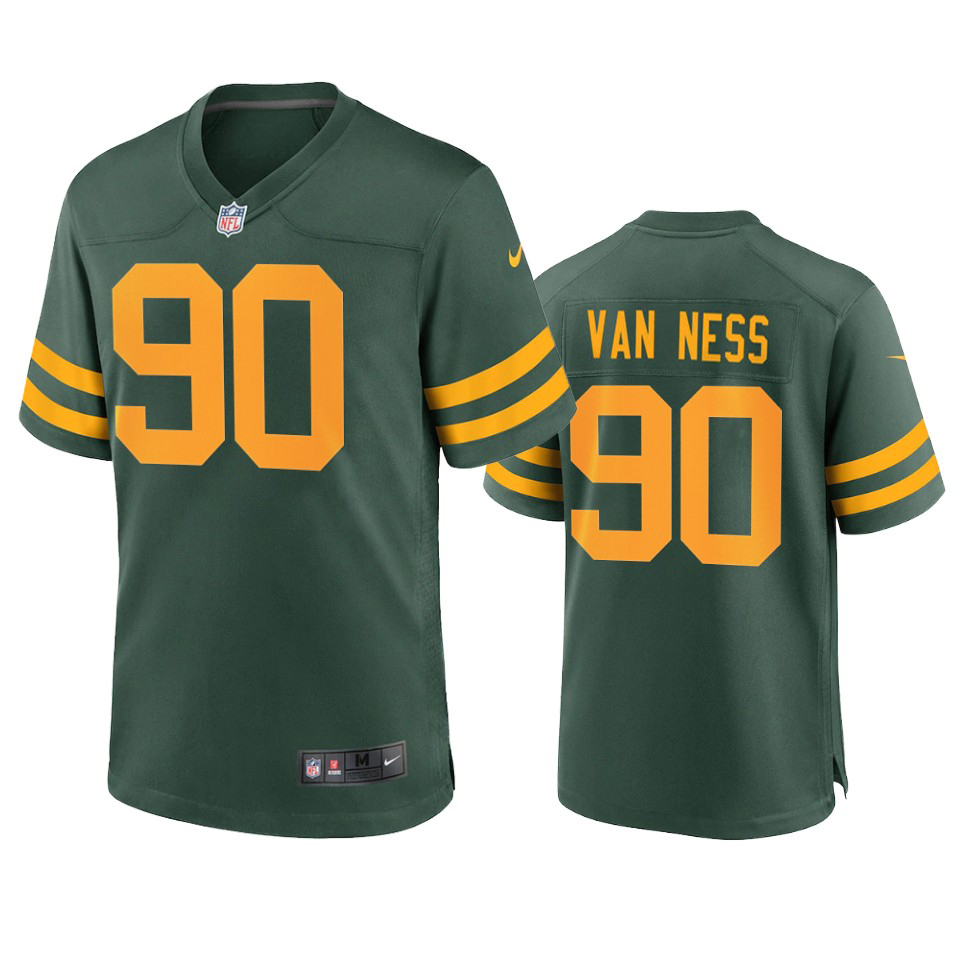 Green Bay Packers #90 Lukas Van Ness Men's Alternate Game Player Jersey - Green cheap jerseys for sale - CheapJerseys.Shop