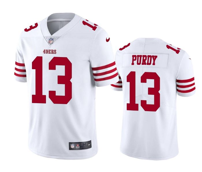 San Francisco 49ers #13 Brock Purdy White Men's 2022-23 Limited Stitched Vapor Untouchable Jersey cheap jerseys for sale - CheapJerseys.Shop