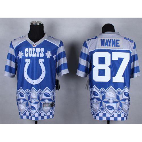 Indianapolis Colts #87 Reggie Wayne Royal Blue Men's Stitched Elite Noble Fashion Jersey Men's cheap jerseys for sale - CheapJerseys.Shop