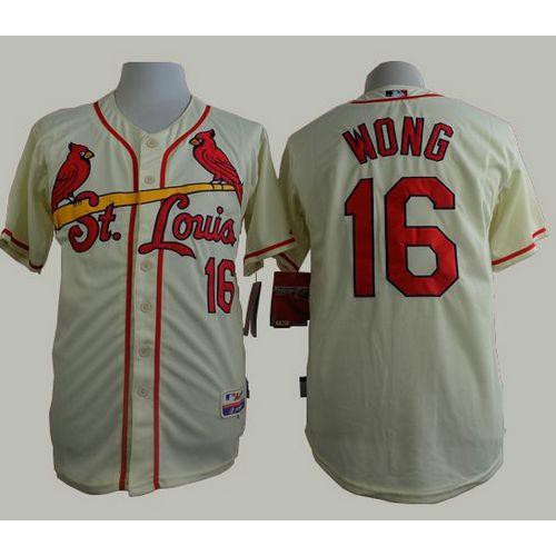 St.Louis Cardinals #16 Kolten Wong Cream Cool Base Stitched Jersey Men's cheap jerseys for sale - CheapJerseys.Shop