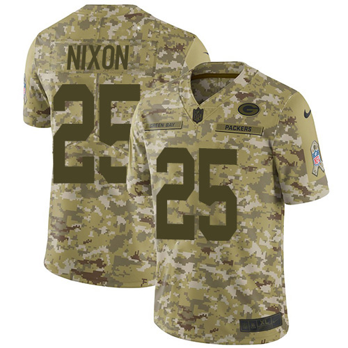 Packers #25 Keisean Nixon Camo Men's Stitched Limited 2018 Salute To Service Jersey cheap jerseys for sale - CheapJerseys.Shop