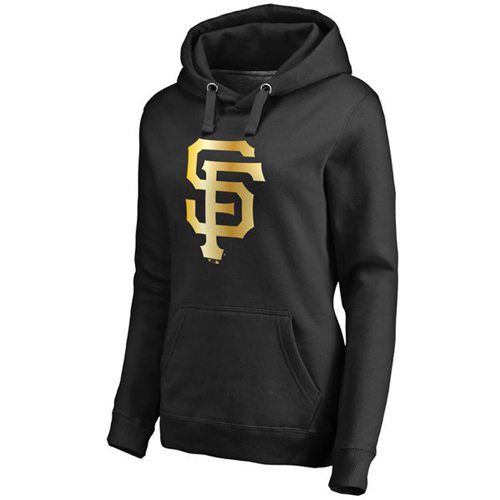 Women's San Francisco Giants Gold Collection Pullover Hoodie Black cheap jerseys for sale - CheapJerseys.Shop