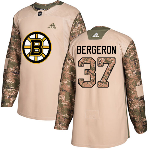 Boston Bruins #37 Patrice Bergeron Camo Authentic 2017 Veterans Day Youth Stitched Jersey Youth cheap jerseys for sale - CheapJerseys.Shop