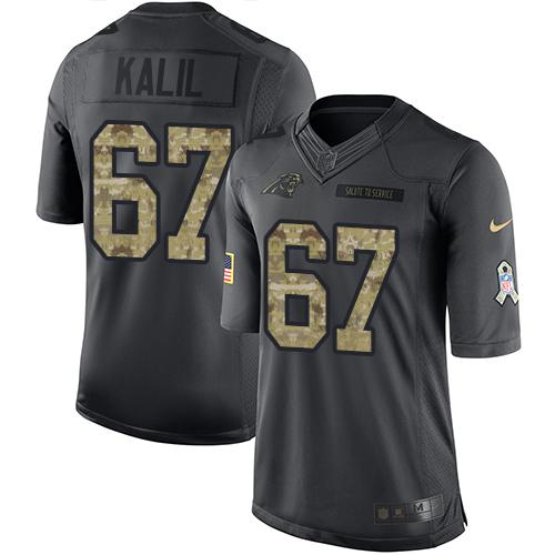 Carolina Panthers #67 Ryan Kalil Black Youth Stitched Limited 2016 Salute to Service Jersey Youth cheap jerseys for sale - CheapJerseys.Shop