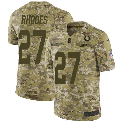 Indianapolis Colts #27 Xavier Rhodes Camo Youth Stitched Limited 2018 Salute To Service Jersey Youth cheap jerseys for sale - CheapJerseys.Shop