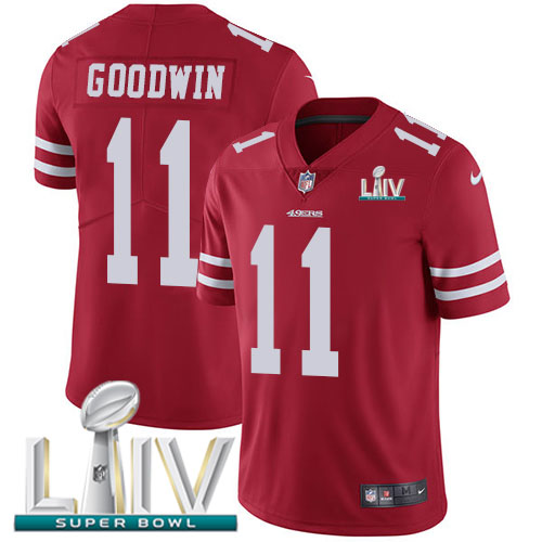 San Francisco 49ers #11 Marquise Goodwin Red Super Bowl LIV 2020 Team Color Youth Stitched Vapor Untouchable Limited Jersey Youth cheap jerseys for sale - CheapJerseys.Shop