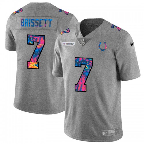 Indianapolis Indianapolis Colts #7 Jacoby Brissett Men's Multi-Color 2020 Crucial Catch Jersey Greyheather Men's cheap jerseys for sale - CheapJerseys.Shop