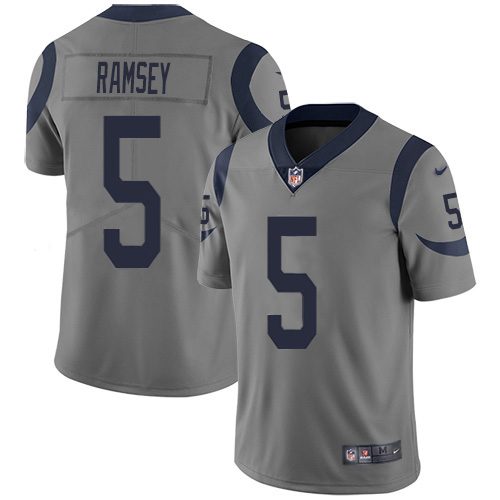 Rams #5 Jalen Ramsey Gray Men's Stitched Limited Inverted Legend Jersey cheap jerseys for sale - CheapJerseys.Shop