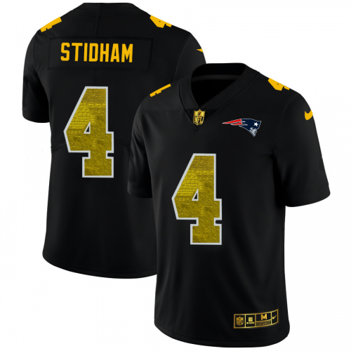 New England New England Patriots #4 Jarrett Stidham Men's Black Golden Sequin Vapor Limited Jersey Men's cheap jerseys for sale - CheapJerseys.Shop