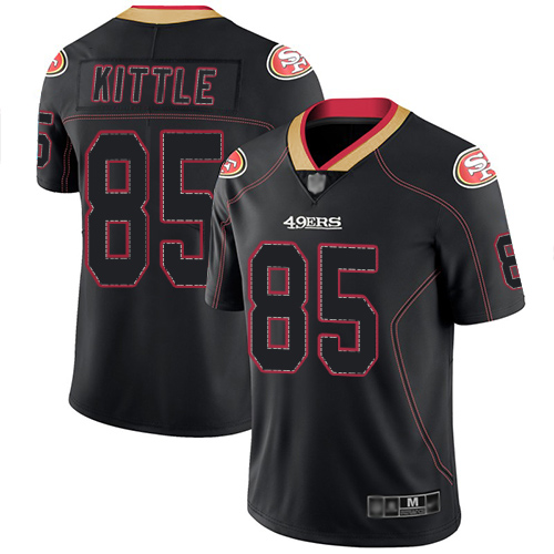 49ers #85 George Kittle Lights Out Black Men's Stitched Limited Rush Jersey cheap jerseys for sale - CheapJerseys.Shop