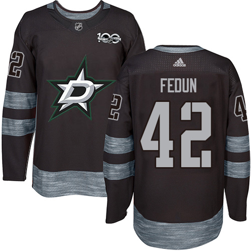 Dallas Stars #42 Taylor Fedun Black 1917-2017 100th Anniversary Stitched Jersey Men's cheap jerseys for sale - CheapJerseys.Shop