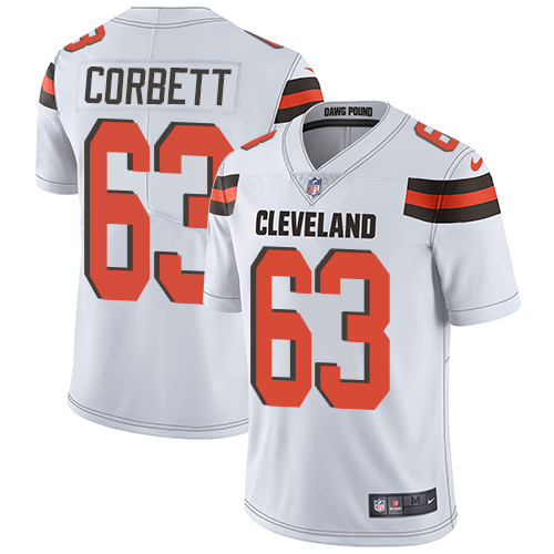 Cleveland Browns #63 Austin Corbett White Men's Stitched Vapor Untouchable Limited Jersey Men's cheap jerseys for sale - CheapJerseys.Shop