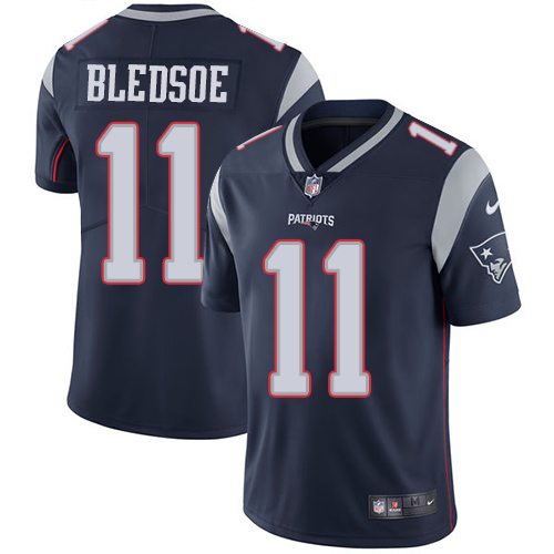 New England Patriots #11 Drew Bledsoe Navy Blue Team Color Men's Stitched Vapor Untouchable Limited Jersey Men's cheap jerseys for sale - CheapJerseys.Shop