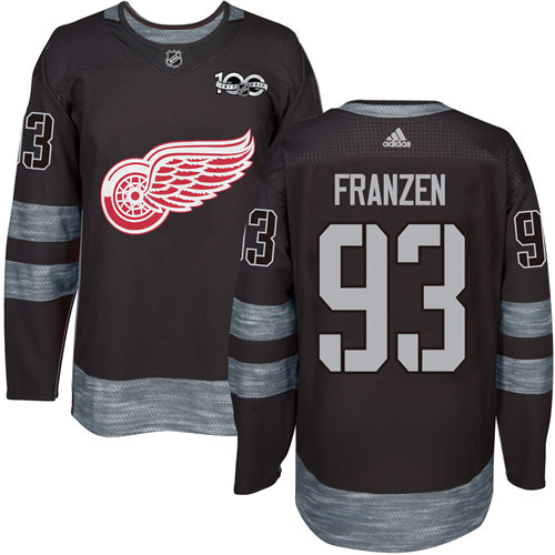 Detroit Red Wings #93 Johan Franzen Black 1917-2017 100th Anniversary Stitched Jersey Men's cheap jerseys for sale - CheapJerseys.Shop