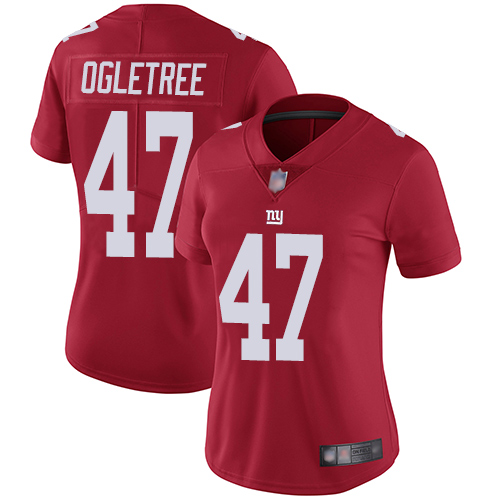 New York Giants #47 Alec Ogletree Red Alternate Women's Stitched Vapor Untouchable Limited Jersey Womens cheap jerseys for sale - CheapJerseys.Shop