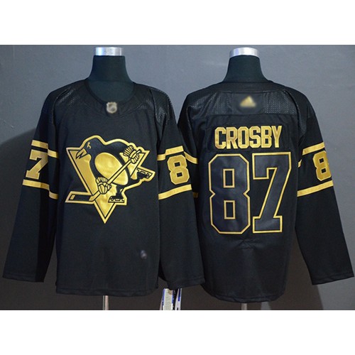 Pittsburgh Penguins #87 Sidney Crosby Black/Gold Authentic Stitched Jersey Men's cheap jerseys for sale - CheapJerseys.Shop